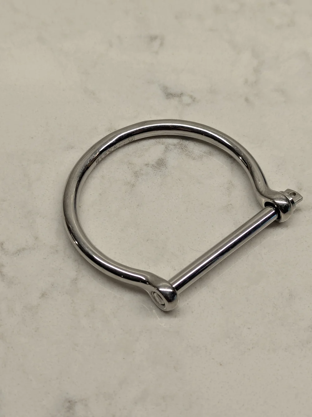 Elegatto Polished Silver Bracelet